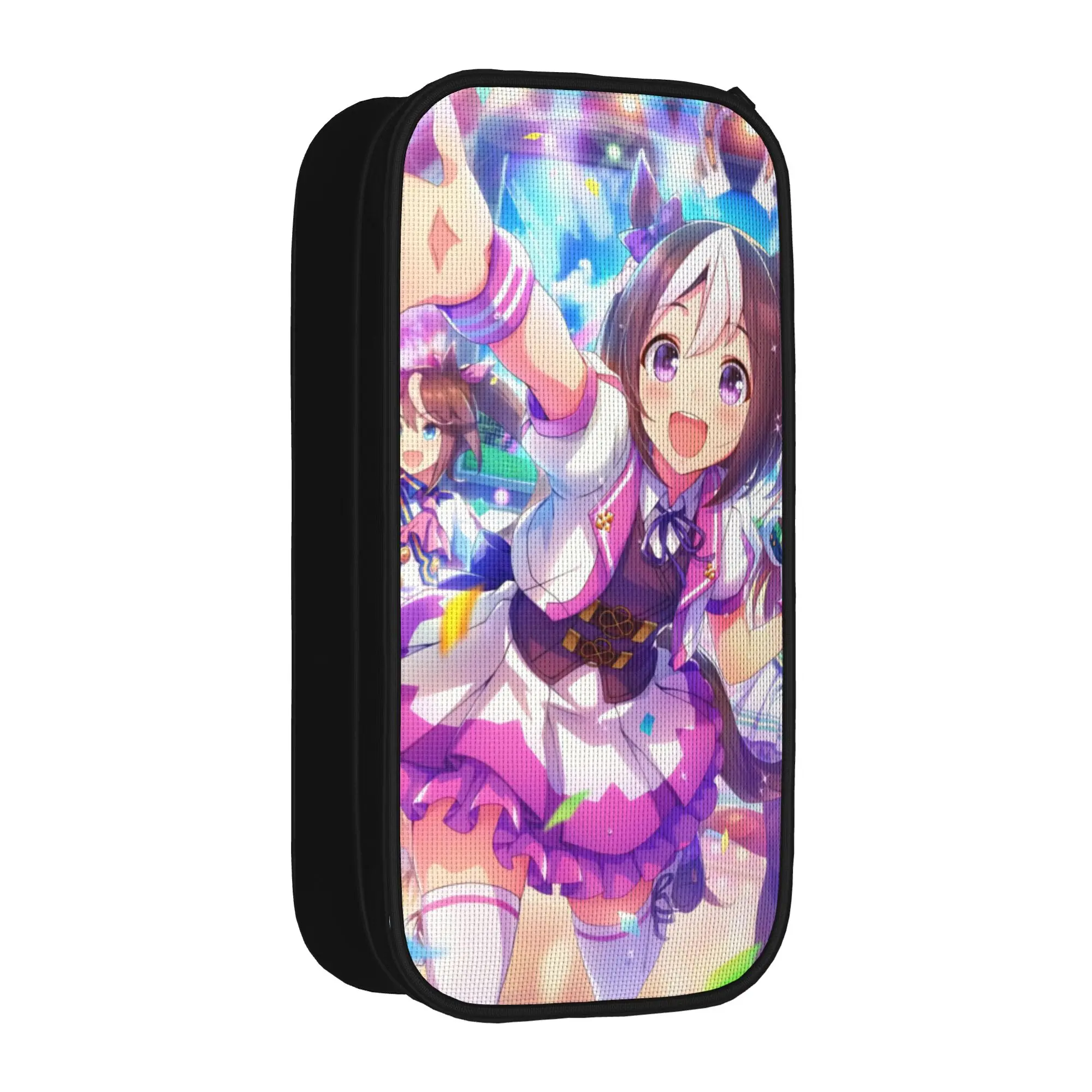 Special Week Uma Musume Pretty Derby Pencil Case Pen Box Bag Girls Boys Large Storage Students School Zipper Pencilcases