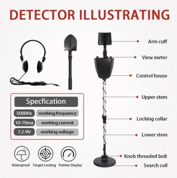 Popular Detecting Equipment Underground Metal Detector Treasure Finder