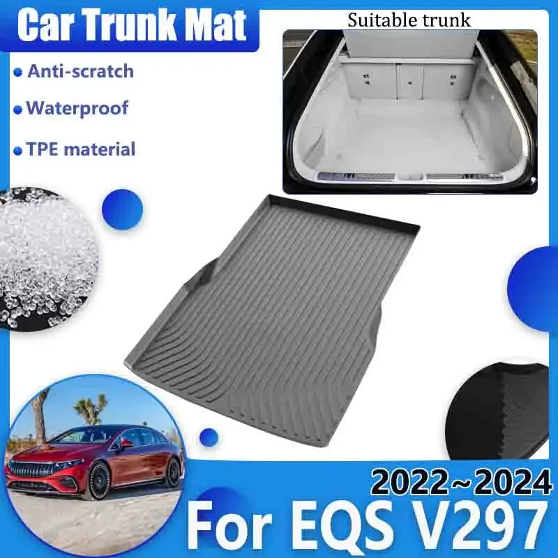 

Fit For Mercedes Benz EQS V297 2022 2023 2024 Car TPE Trunk Floor Mat Cargo Pad Carpet Scratch Resistant Interior Accessories