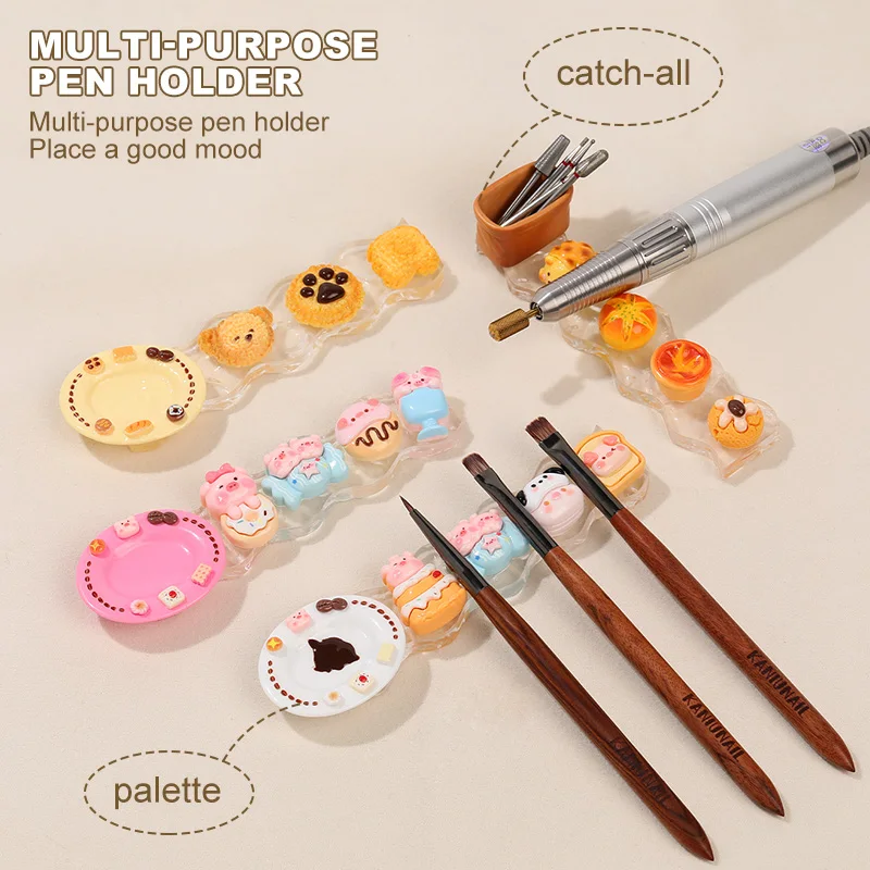 5 Grid 12X2.9CM Mini Cartoon Palette Pen Rest Holder Stand A