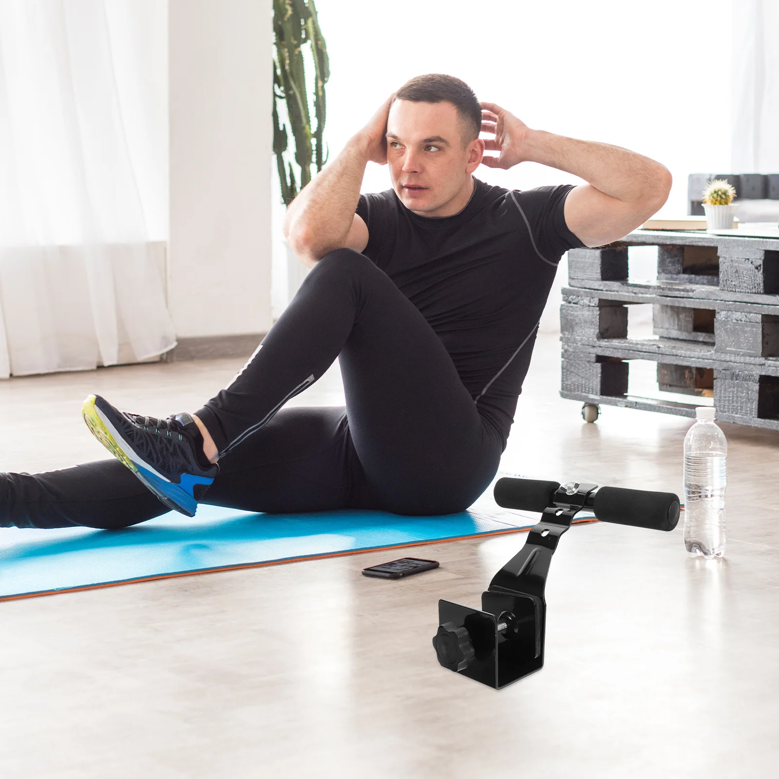 أداة تدريب البطن المحمولة للجلوس في المنزل، معدات اللياقة البدنية، مدرب مزدوج القطب، جهاز مساعدة الجلوس