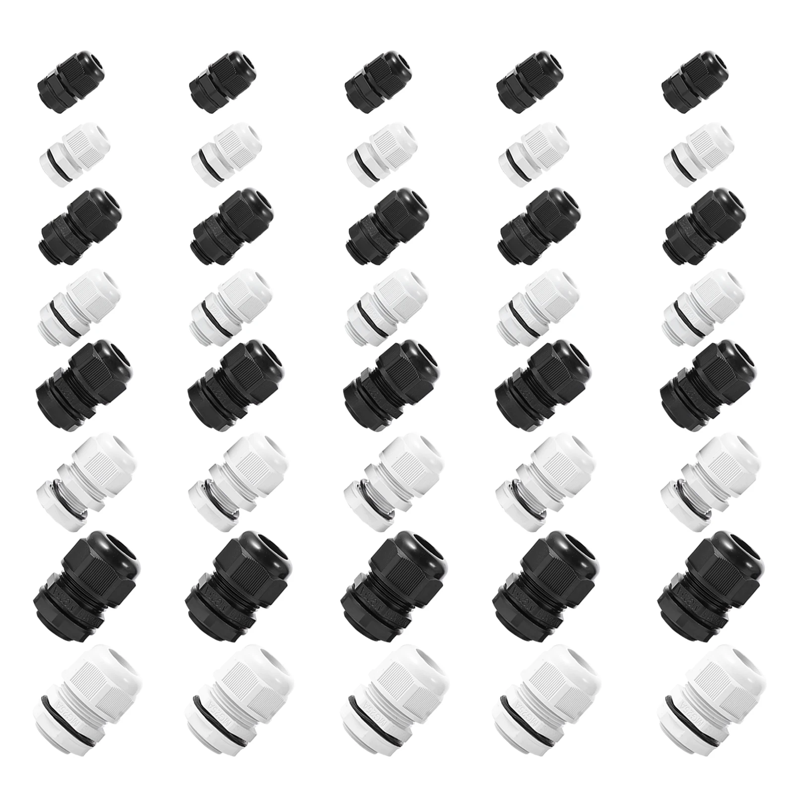 

40pcs Waterproof Cable Connector Durable Plastic Gland Insulated Dustproof Cable Gland Connector Wire Connectors for Electrical