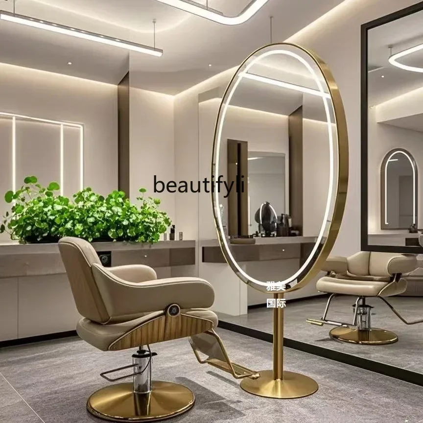 

AY7Hair Salon Oil Head Restaurant Hair Cutting Mirror Men's Hair Salon with Light Special Direct Sales, New