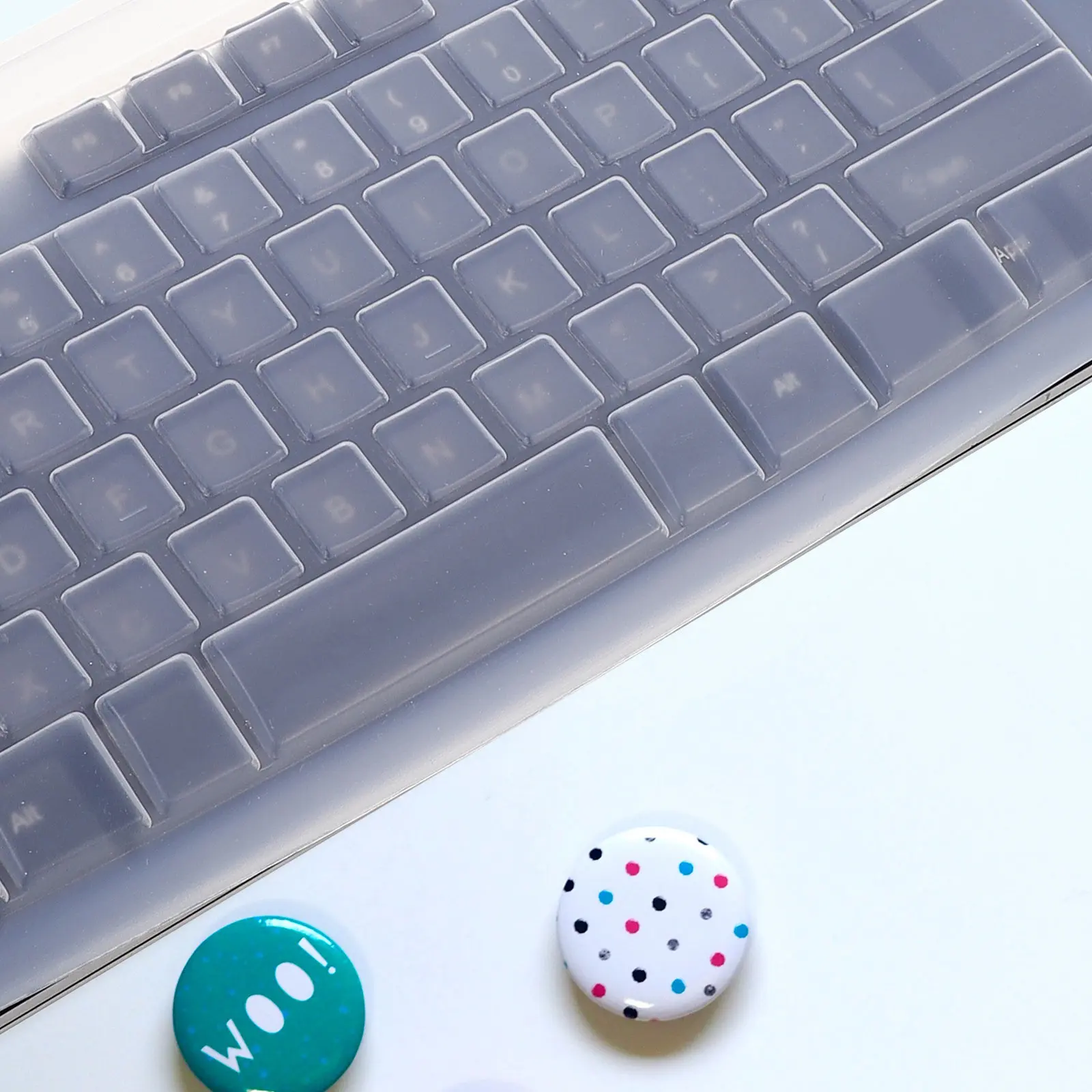 2 pcs Keyboard Protective Cover Laptop Desktop Protector Halloween Christmas New Year Programmer Programmable Office Worker