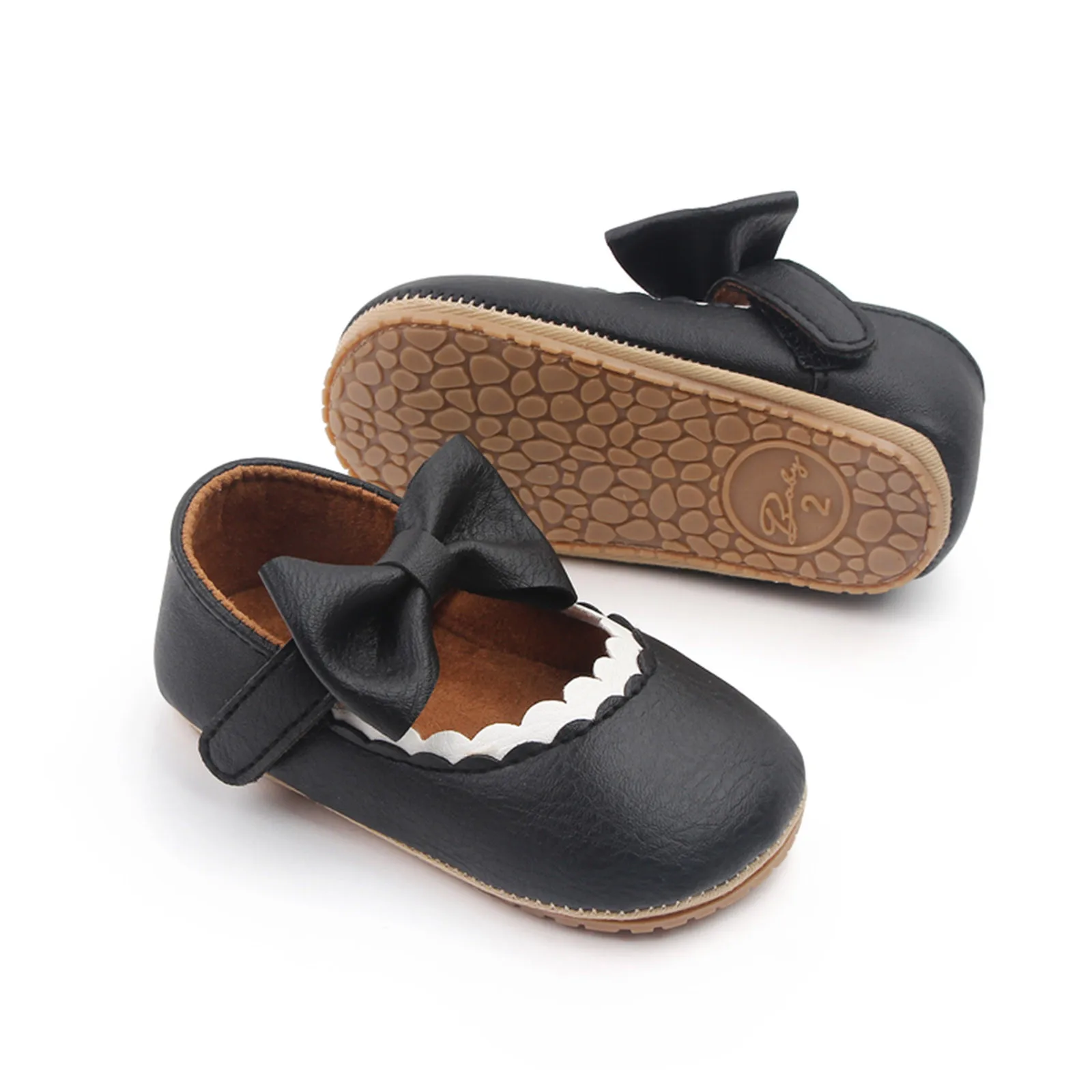 Peuter Pasgeboren Baby Schoenen Streep Pu Leer Jongen Meisje Schoenen Peuter Rubberen Zool Anti-Slip Eerste Wandelaars Baby Mocassins 2022