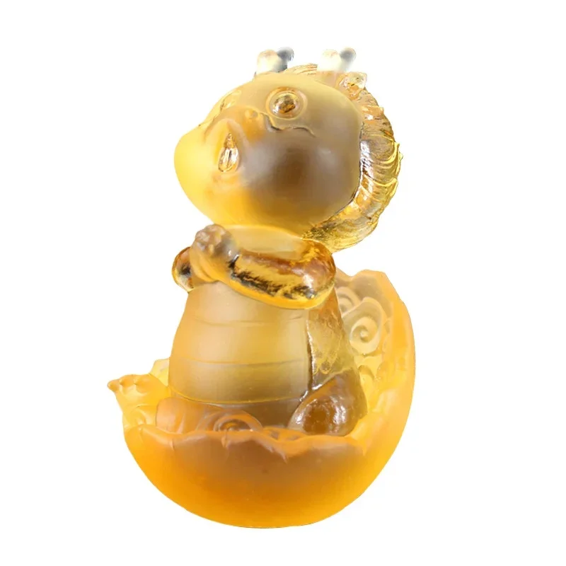 

Fengming glazed handicrafts zodiac dragon ornament high-end gifts for students, little dragon, the proud son of the ancient