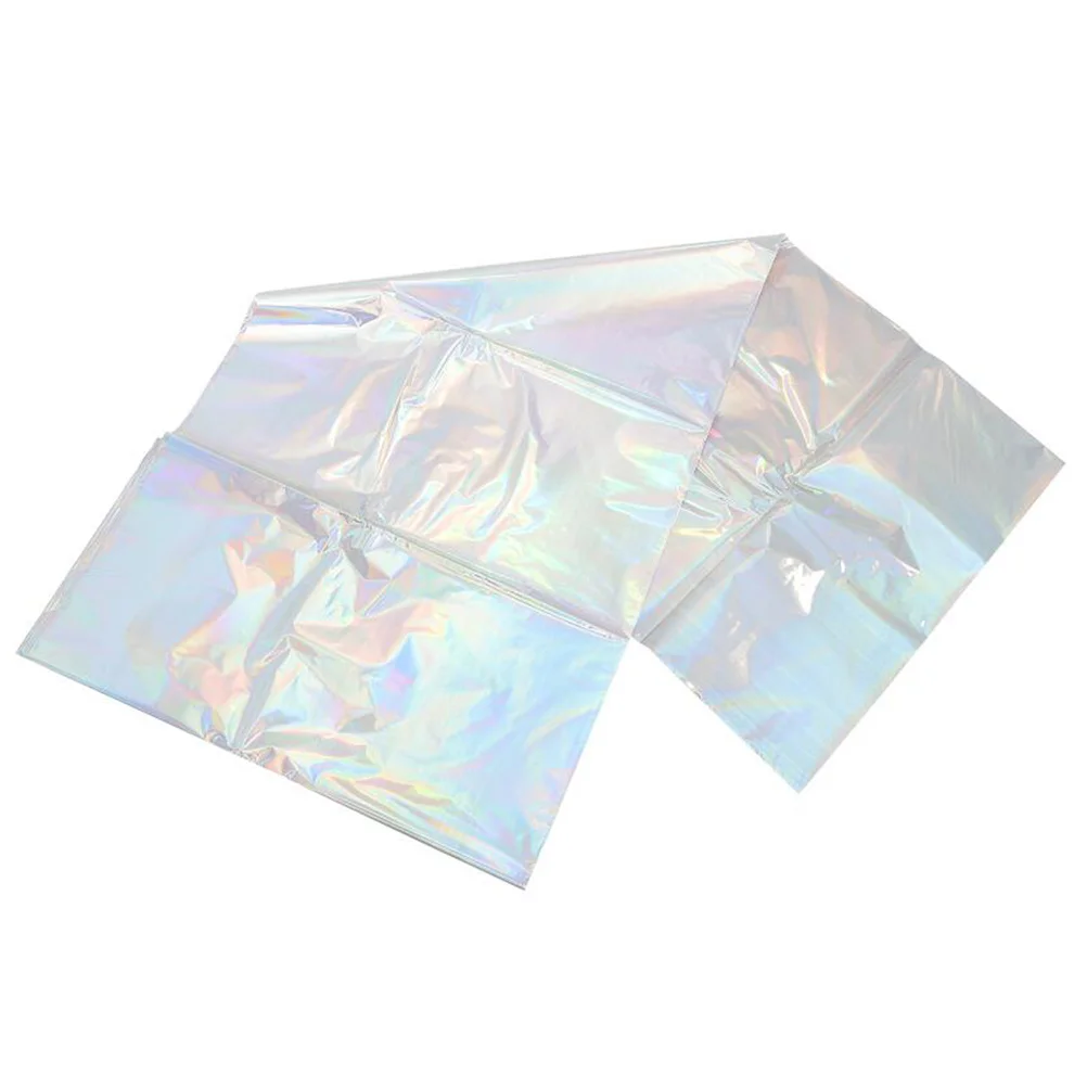 

3Pcs Iridescent Plastic Disposable Tablecloth Rectangle Table Covers Party Birthday Wedding Decorations Plastic Table Covers