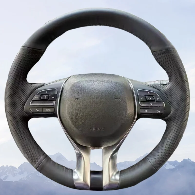

Braid Car Steering Wheel Cover Wrap Hand Sewing Comfy Genuine Leather For ROEWE 350 360 550 Steering Wheel Braid Car Accessory