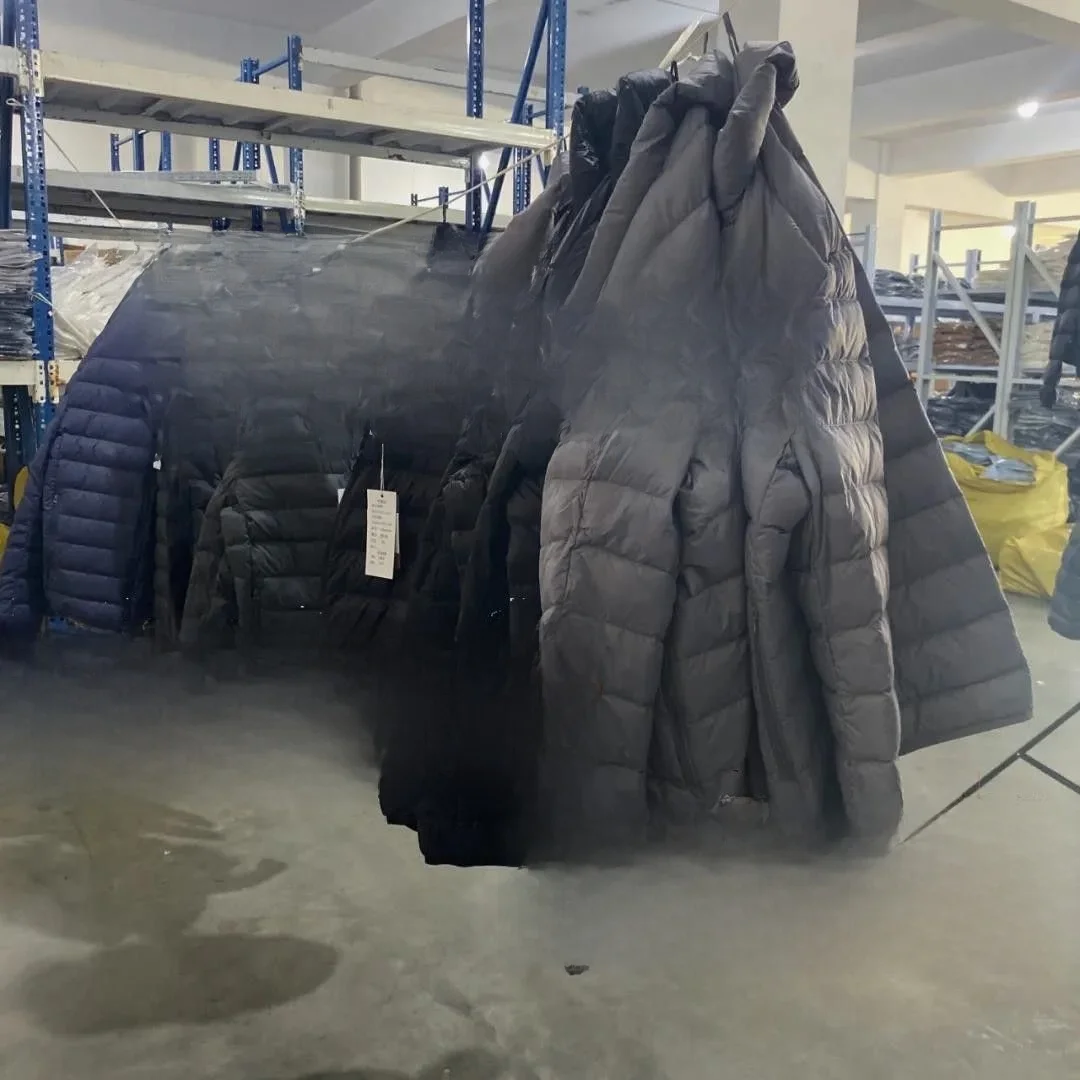 

Lightweight Men's down Cotton Jaet Slim Fit Stand Collar Autumn Winter Warm Coat Silk Cotton Filling No Tag Tail Single