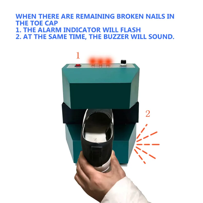 Shoe Needle Nail Detector JG-180 Shoe Head Nail Inspection Machine 220V 50HZ Shoe Metal Detector Machine 2025 NEW