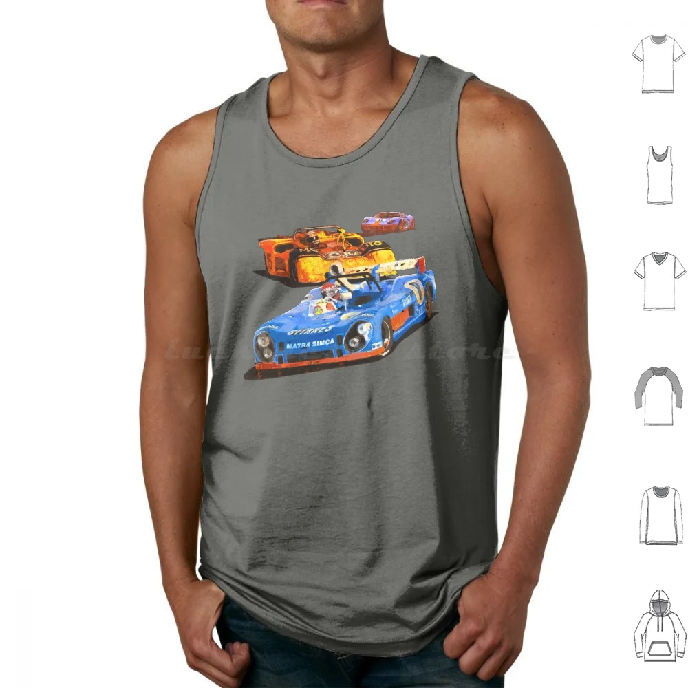 Vintage Le Mans Matra Simca , 33 / 3 , Gt40 Tank Tops Vest Sleeveless Vintage Le Mans Matra Simca 33 3