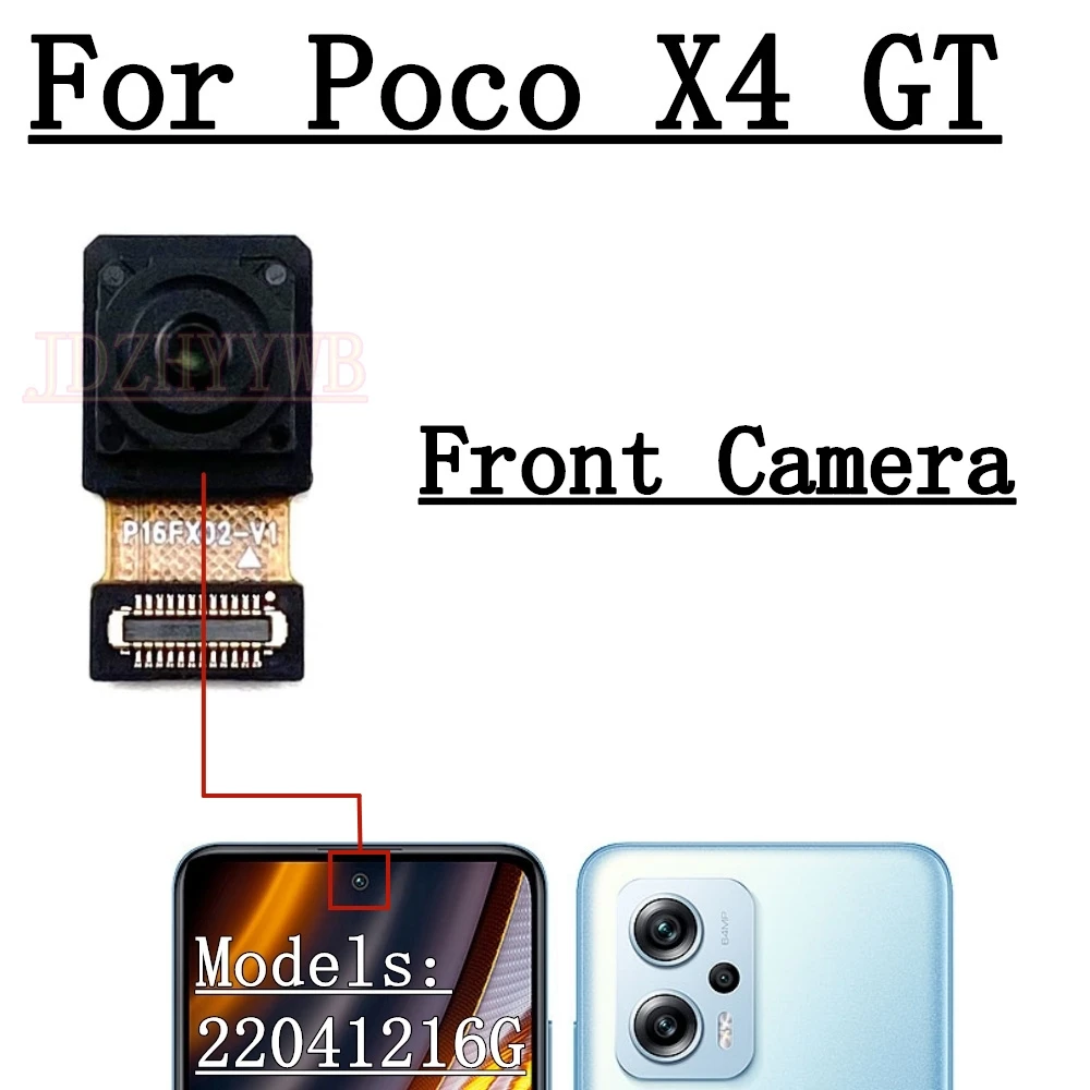 الكاميرا الأمامية الخلفية لشاومي Mi Poco X4 Pro 5G Poco X4 GT عرض واسع الظهر التي تواجه وحدة الكاميرا الرئيسية قطع غيار الكابلات المرنة