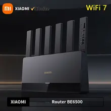 Xiaomi roteador be6500 quad núcleo wifi7 6500mbps 2.5g porta ethernet dupla frequência 2.4/5ghz 6 amplificadores de sinal independentes malha