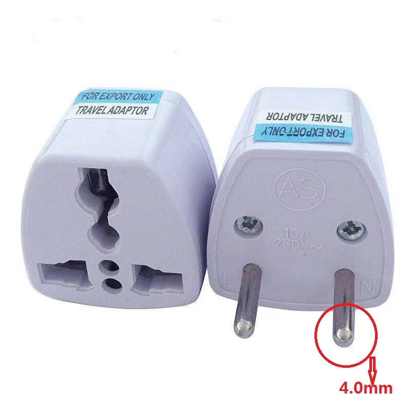 800W Universal US UK AU To EU Plug USA To Euro Europe Travel Wall AC Power Charger Outlet Adapter Converter 2 Round Pin Socket