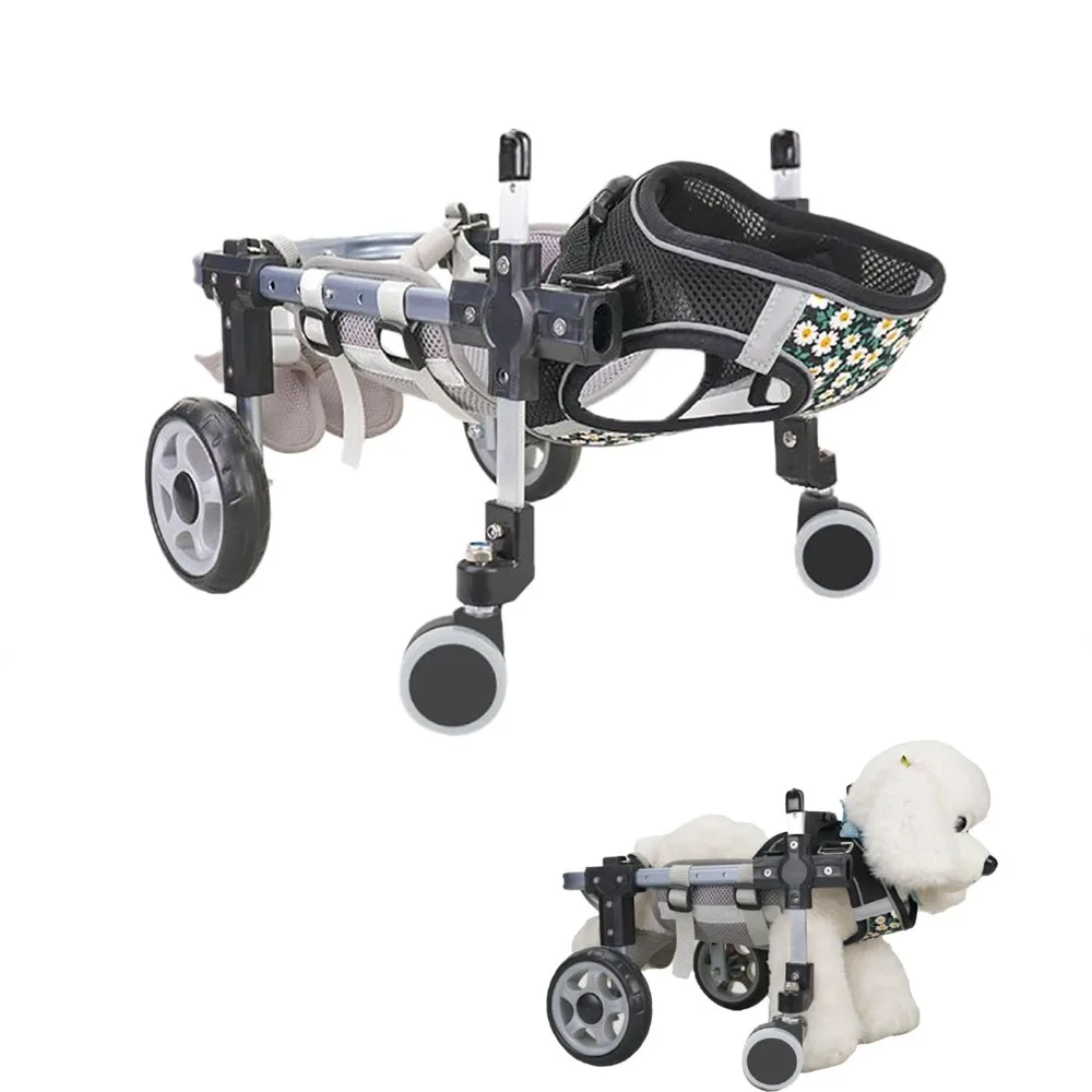 عربة نقل للحيوانات الأليفة قابلة للتعديل للكلاب الصغيرة والمتوسطة مع دعم للساق الخلفية #1