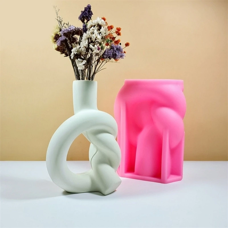 DIY Nordic Simple Art Vase Mold Easy Release Silicone Vase Mold For Handmade Nordic Art Vase Drop Shipping