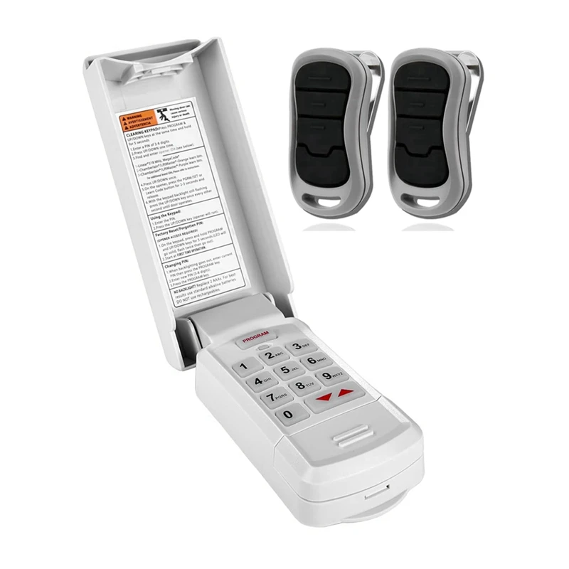 GK-R Garage Door Opener Keypad And 2 Pack G3T-R 3-Button Remote, For Genie Intellicode Technology And Overhead Opener