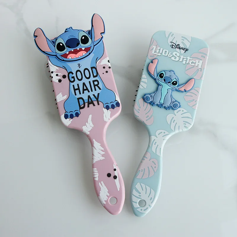 Disney-Anime Cartoon Combs para Crianças, Lilo e Stitch, Mickey e Minnie Mouse, Almofada de Ar, Massagem Pente, Escova de Cabelo para Meninas