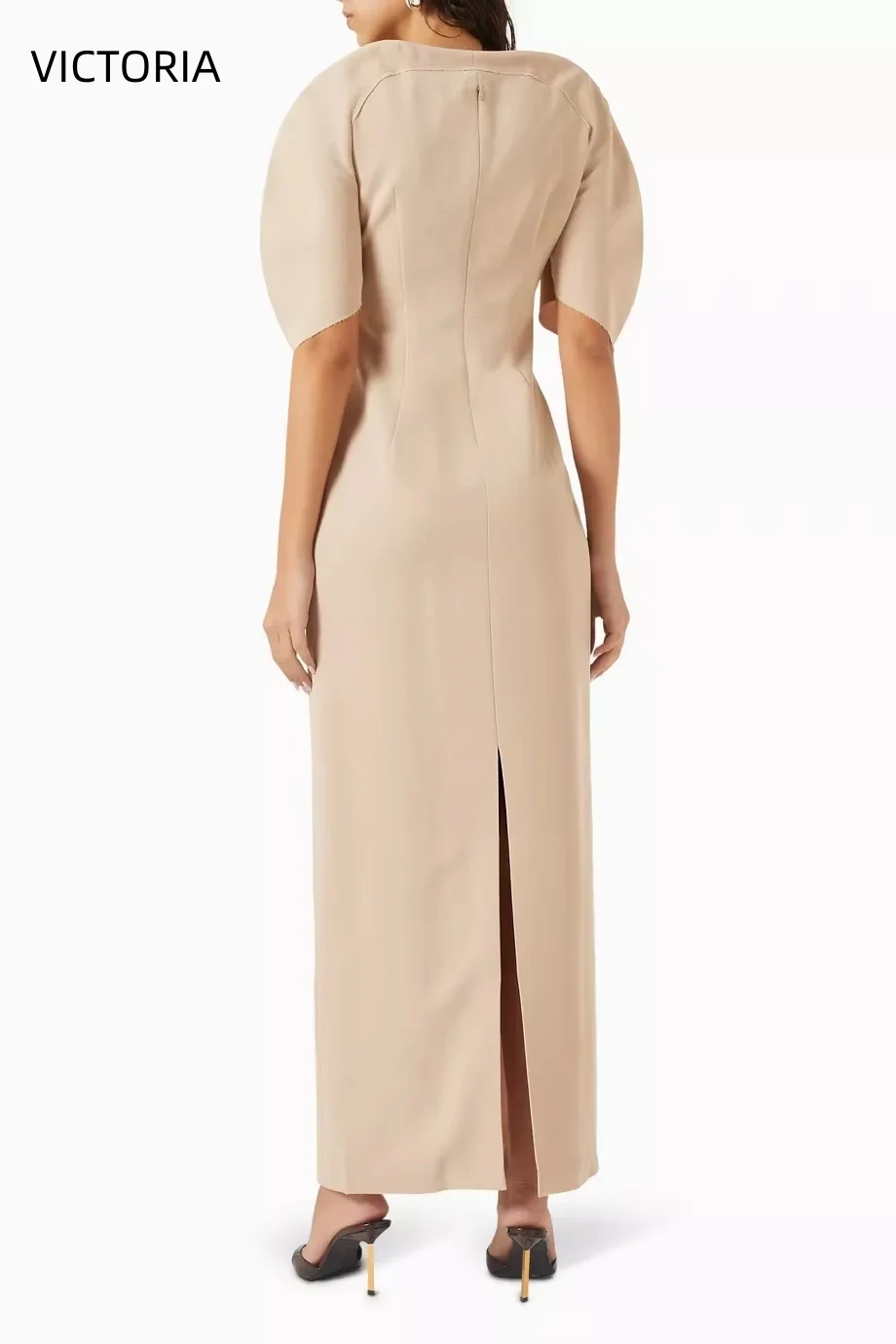 Jewel Floor Length Jersey Women's Wedding Party Attire Column Mother Of The Bride Dress Simple Wedding Guest Dress Customized