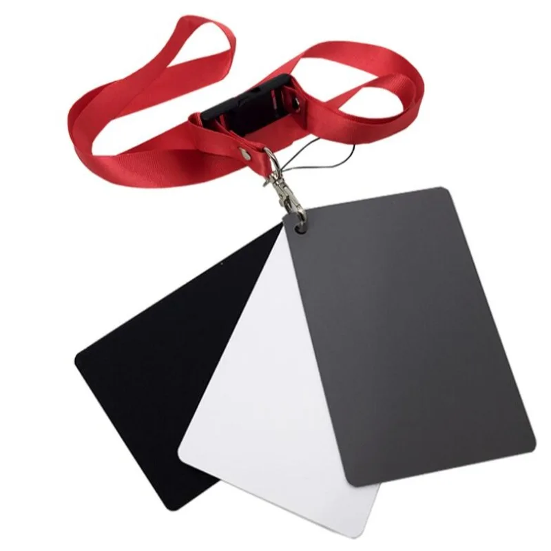 Large 18-degree Balance Card Portable Photography Black, White and Gray Three-color Card Medium Gray Plate Light Meter Board