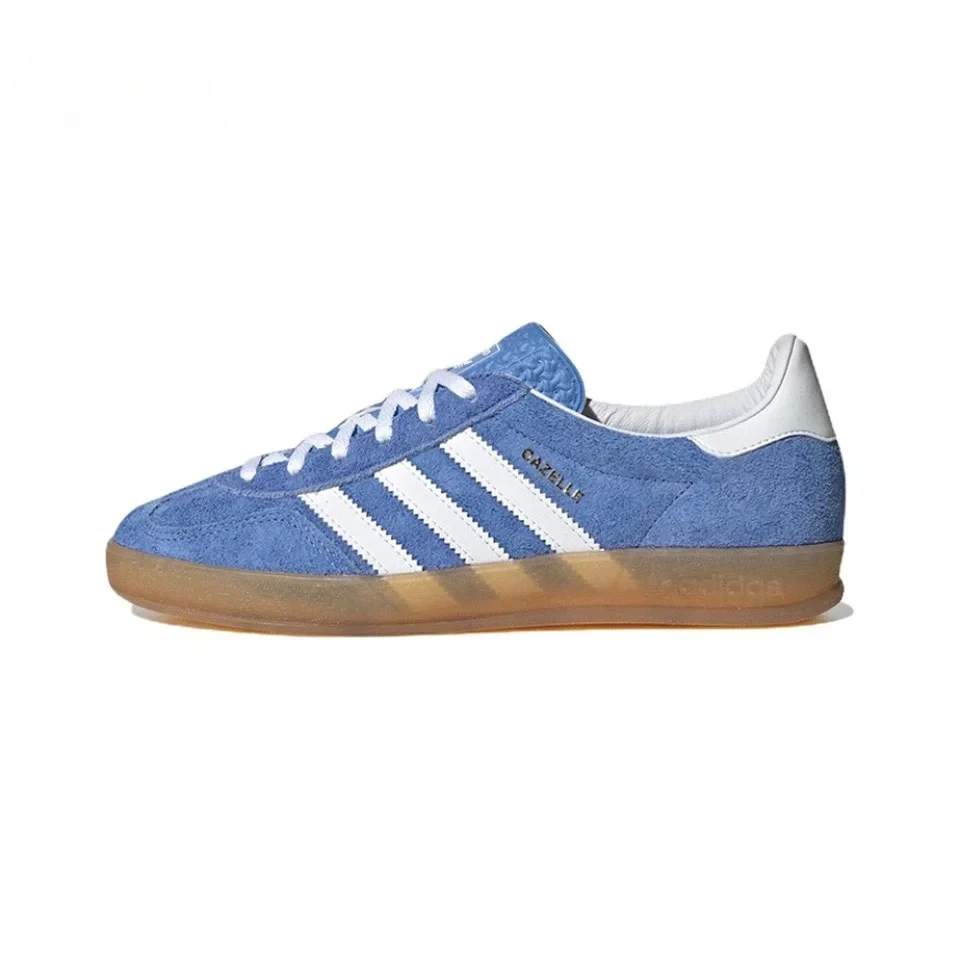 Adidas-Calçados esportivos casuais para homens e mulheres, sapatos de skate Gazelle Indoormen e feminino, retro e da moda, tênis de treinamento moral, HQ8717