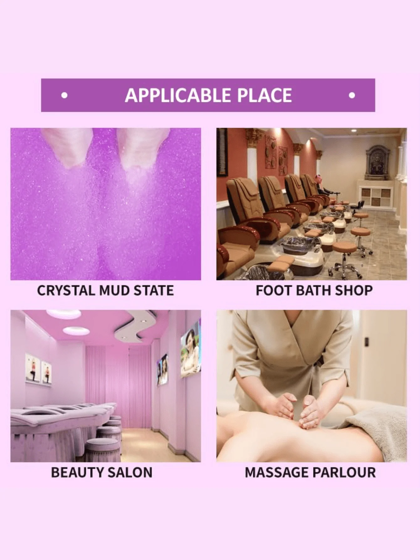 Lavender Crystal Jelly Foot Spa Bath Salt Set Hydrating Soften Dead Skin Exfoliating Pedicure Soak Jelly Packet Salt Pack for Professional Salon Foot Care