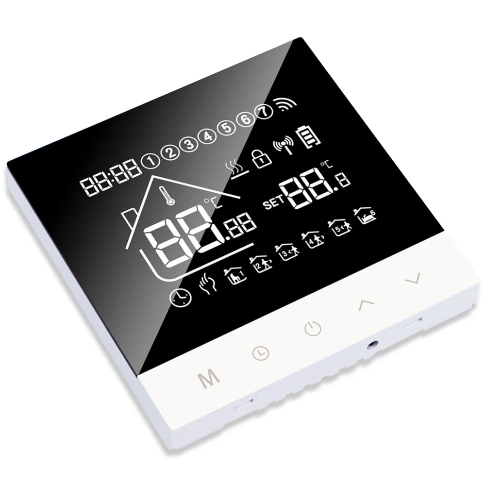 Wireless Wall Mounted Thermostat for Water Floor Heating System with Easy App Control Compatible with and Devices