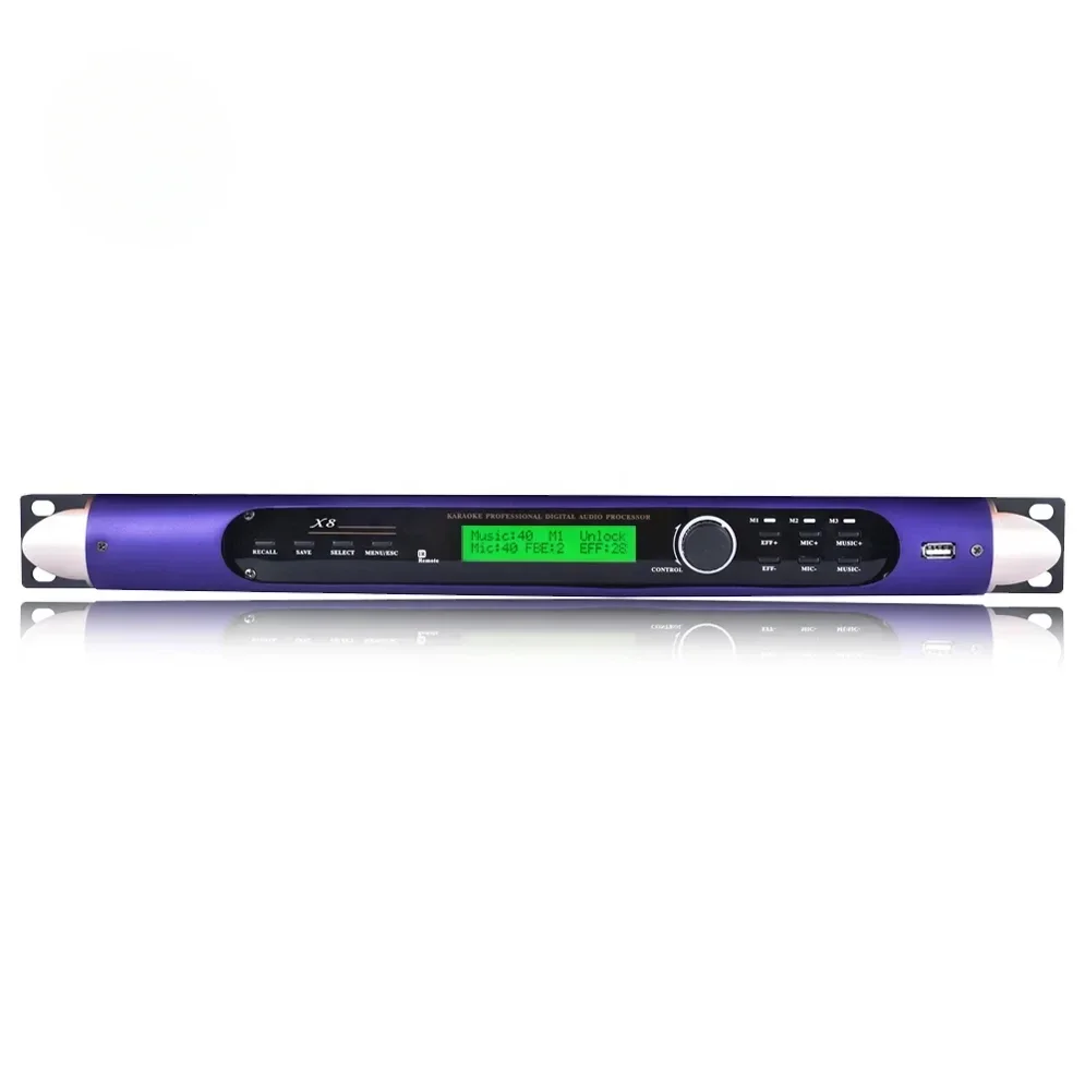 Effetto sonoro riverbero eco digitale Processore audio X8 dsp