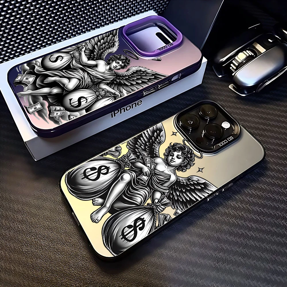 Angel Dollar Cupid Investment Fund Phone Case Xiaomi Redmi 15 14C 13C 12C 10 A1 A2 A3 9T K60 K40 5G Anti Fall Matte Back Cover