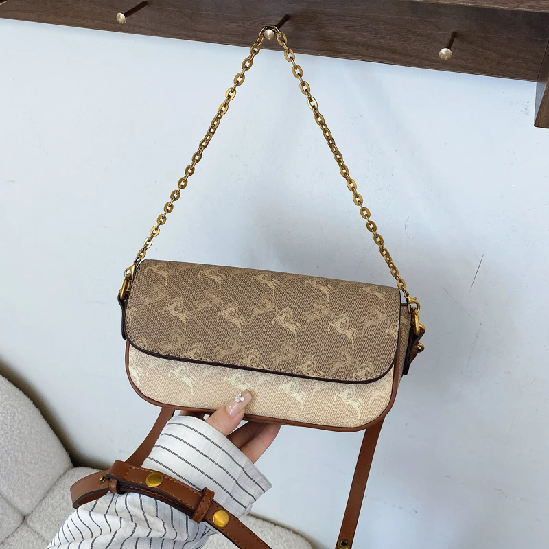 

Luxury Trendy Women Small Square Bag Textured Leather Fashion Crossbody Bag High-End Vintage Ladies' Shoulder Bag