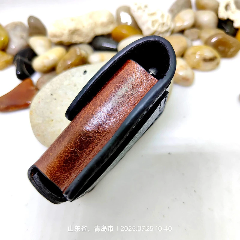Belt Car Key Case Genuine Leather Key Bag Mini Waist Pack Key Holder Thin Belt Bag Keys Organizer Men Women FD-QC