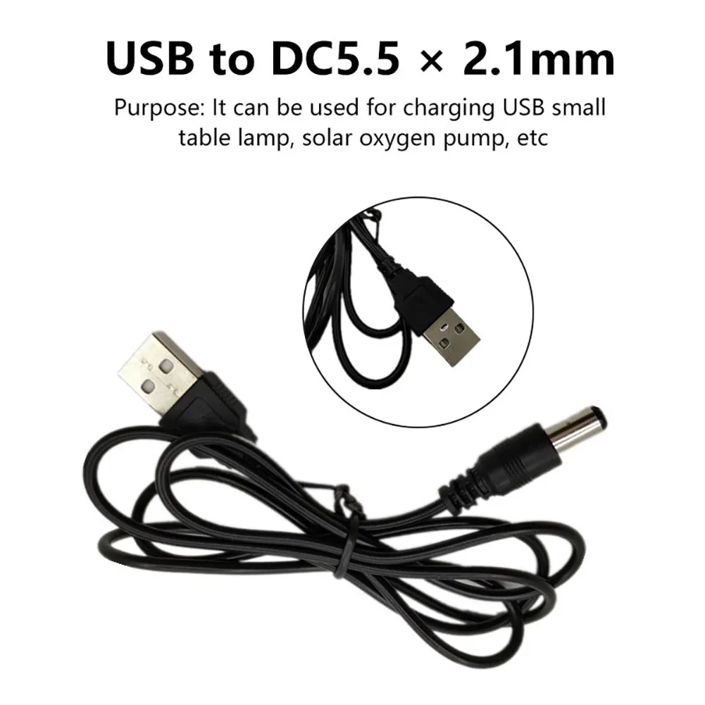 

USB To DC5.5x2.1mm Power Cord Connector Professional Charge Power Cable Electronics for Table Lamp Charging Supplies