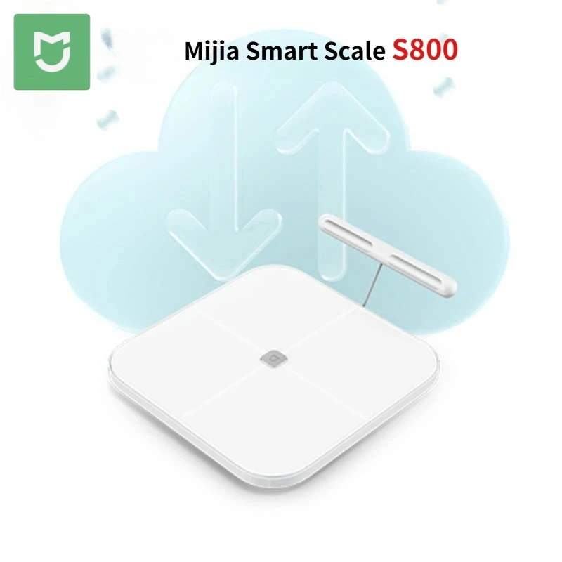 Mijia Smart Scale S800 8-Electrode Body Fat Scale Dual-Frequency BIA Bluetooth Tempered Glass Mijia App Compatible