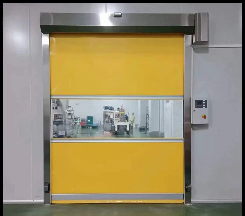 Explosion Resistant Thermal Insulation PVC Fast Door, Sensor Lift Rolling Shutter Us ed in Air Shower Dustless Workshop