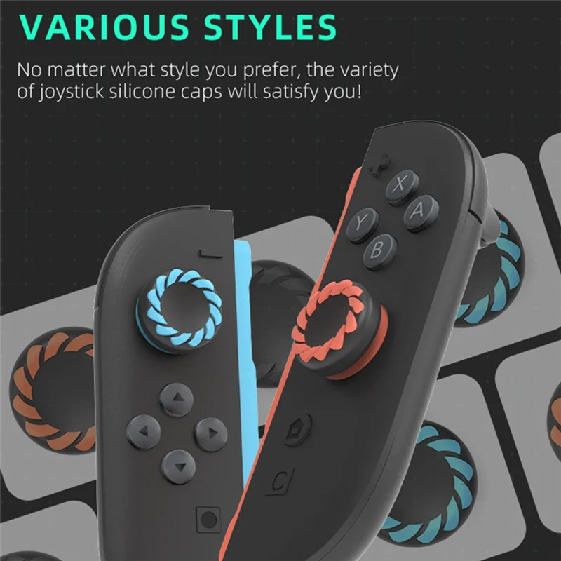 AA60-For Switch2 Joycon غطاء سيليكون غطاء عصا التحكم لنينتندو سويتش 2 غطاء الفطر غطاء رأس واقي غير قابل للانزلاق