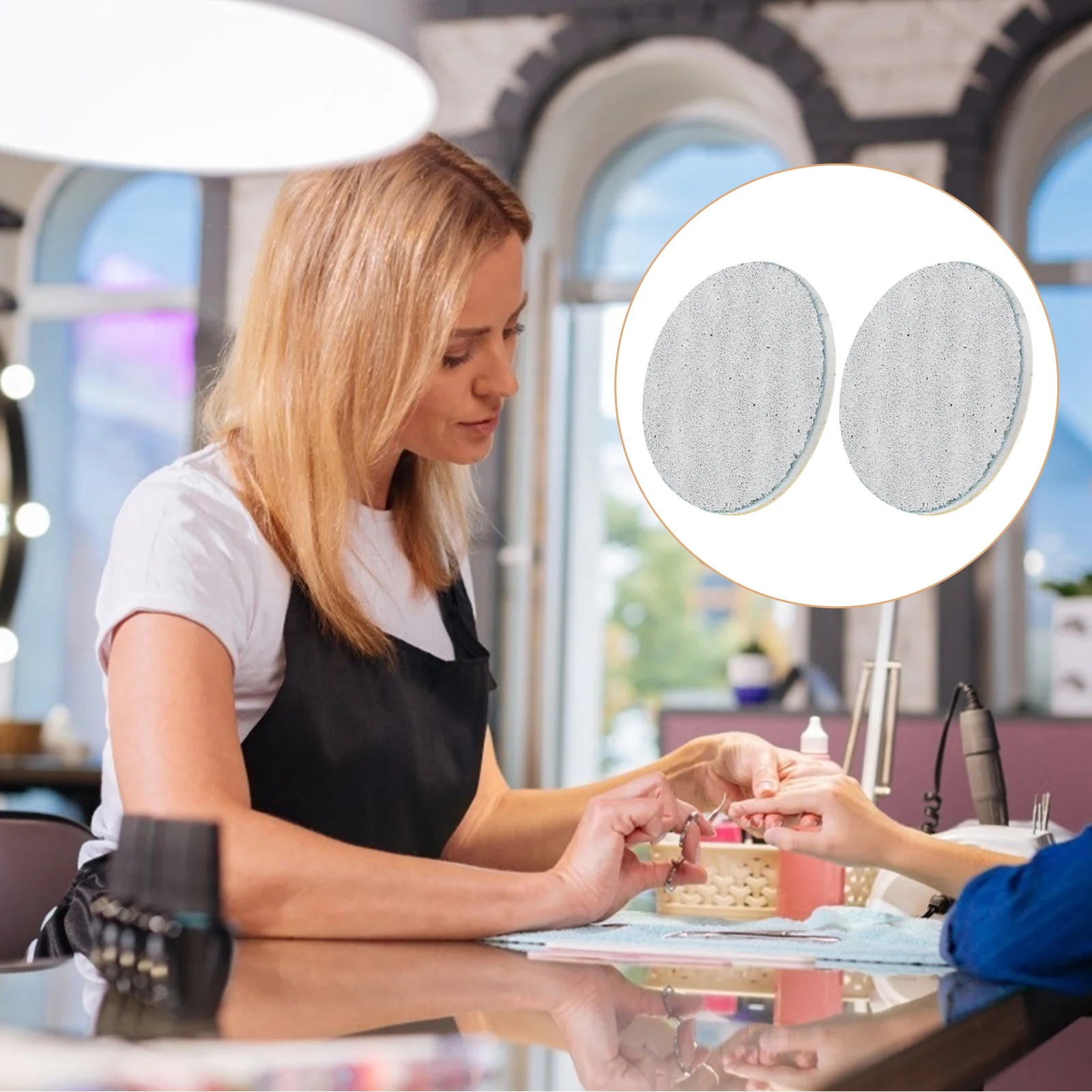 

50Pcs Manicure Sanding Pad Angle Drill Attachment Fine Sandpaper for Furniture Woodworking Crafts Sanding Disc Nail