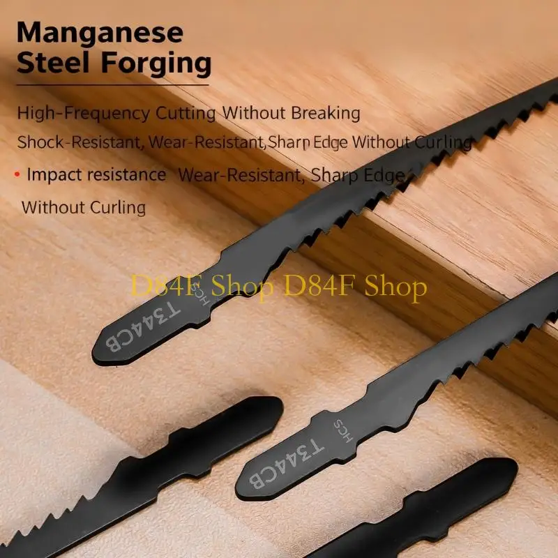 

D84F Pack of 4 Double Sided Hacksaw Blade for Woodworking Offering Accurate Cut on Various Materials Such as Plywood Lightweight