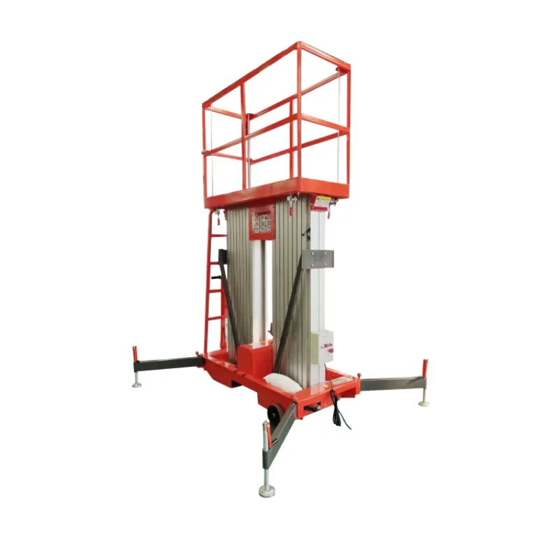 4m-12m personal lift single mast electric lift aluminum alloy human lift