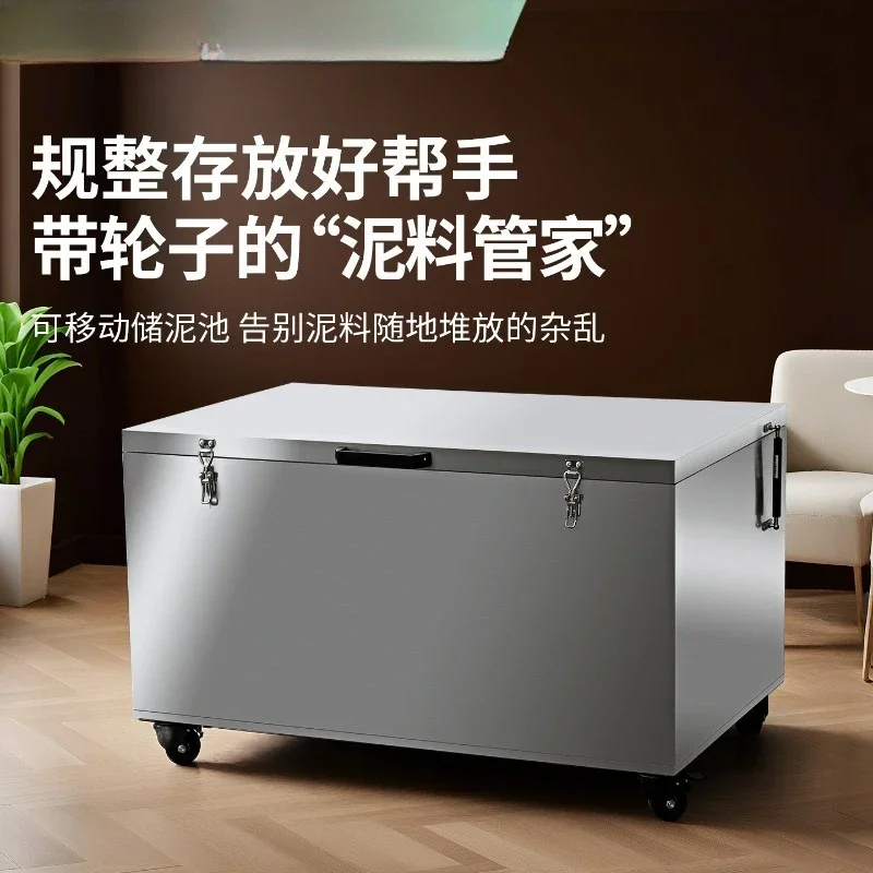 Ceramic stainless steel movable mud storage tank mud storage box