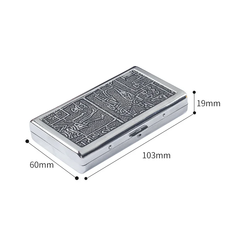 Creative Cigarette Case Portable Metal Anti Pressure Cigarette Box Personalized Men Smoking Tool Case Accessories image 6
