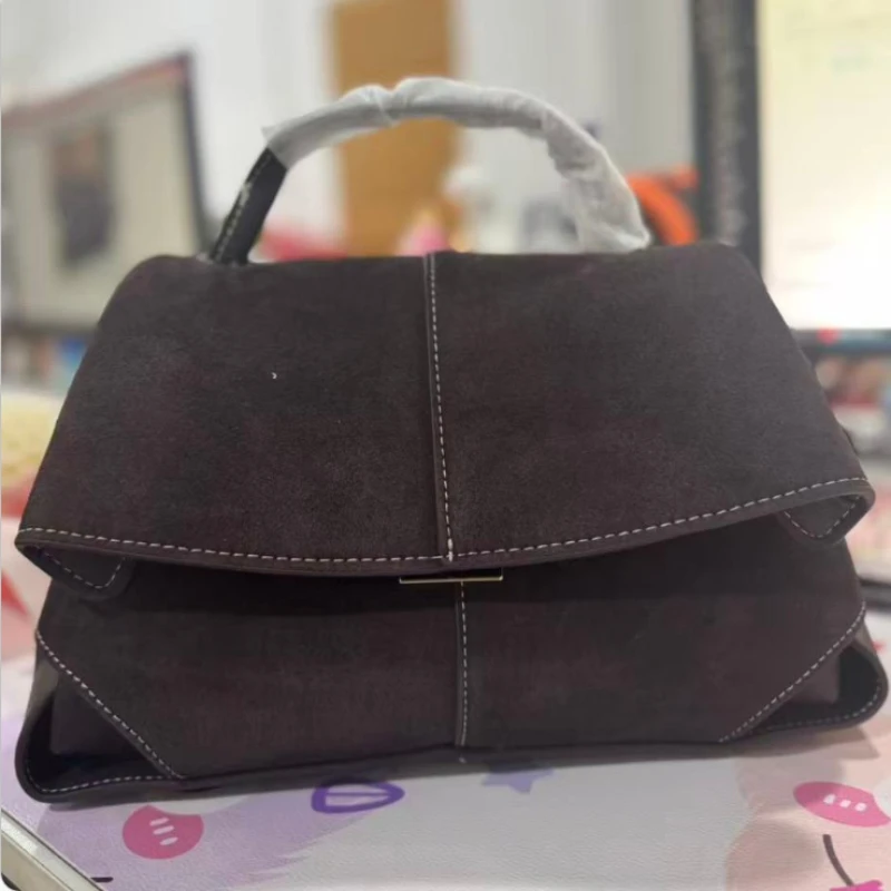 

Frosted Leather Crossbody Shoulder Bag,Designer Large Capacity Handbag,Women High Quality Flip Messenger Bag,Retro Tote Bag