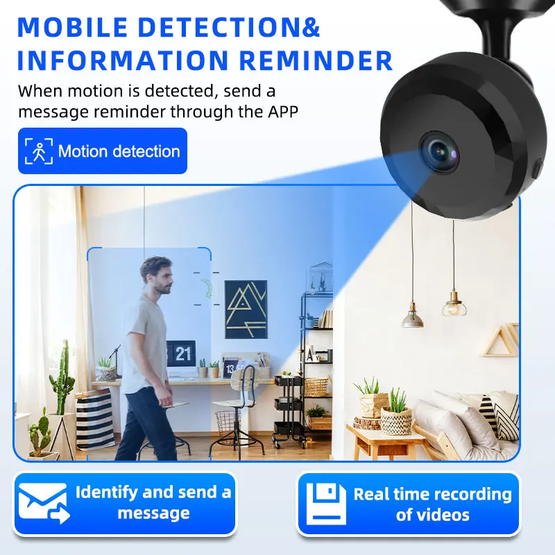 A10 1080P HD  Smallest Mini WIFI Camera Built-in Battery IP Remote Monitoring Camcorders IR Night Vision Body Cam Protable Cam