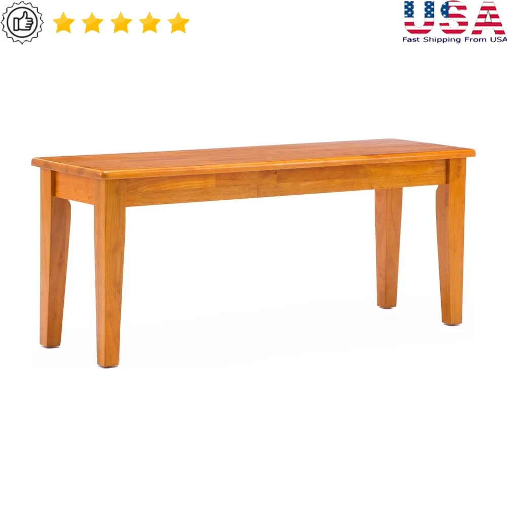 

Shaker Style Rubberwood Dining Bench Indoor Seating Capacity 2-3 Elegant Design Protective Floor Glides Eco-Friendly Wood