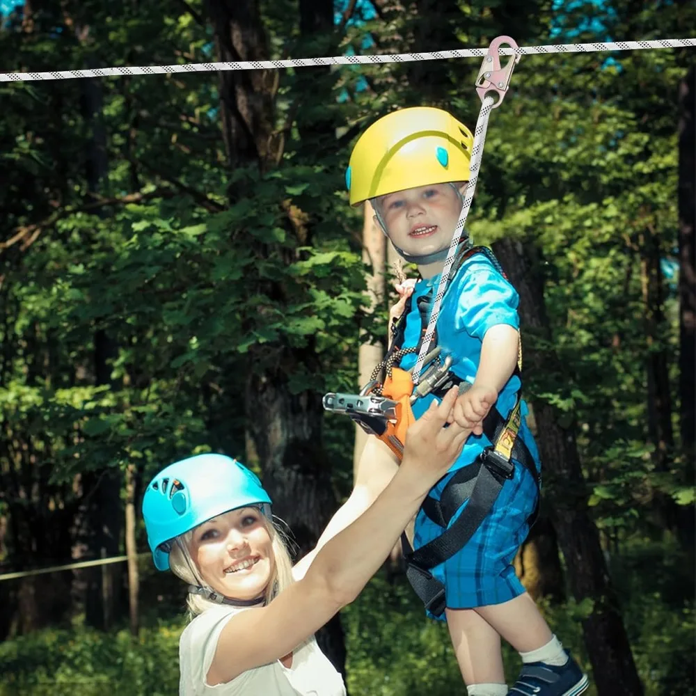 Cuerda de protección contra caídas de 25 pies, conjunto de línea de vida Vertical, equipo de protección contra caídas para tala, inspección de escalada, techos