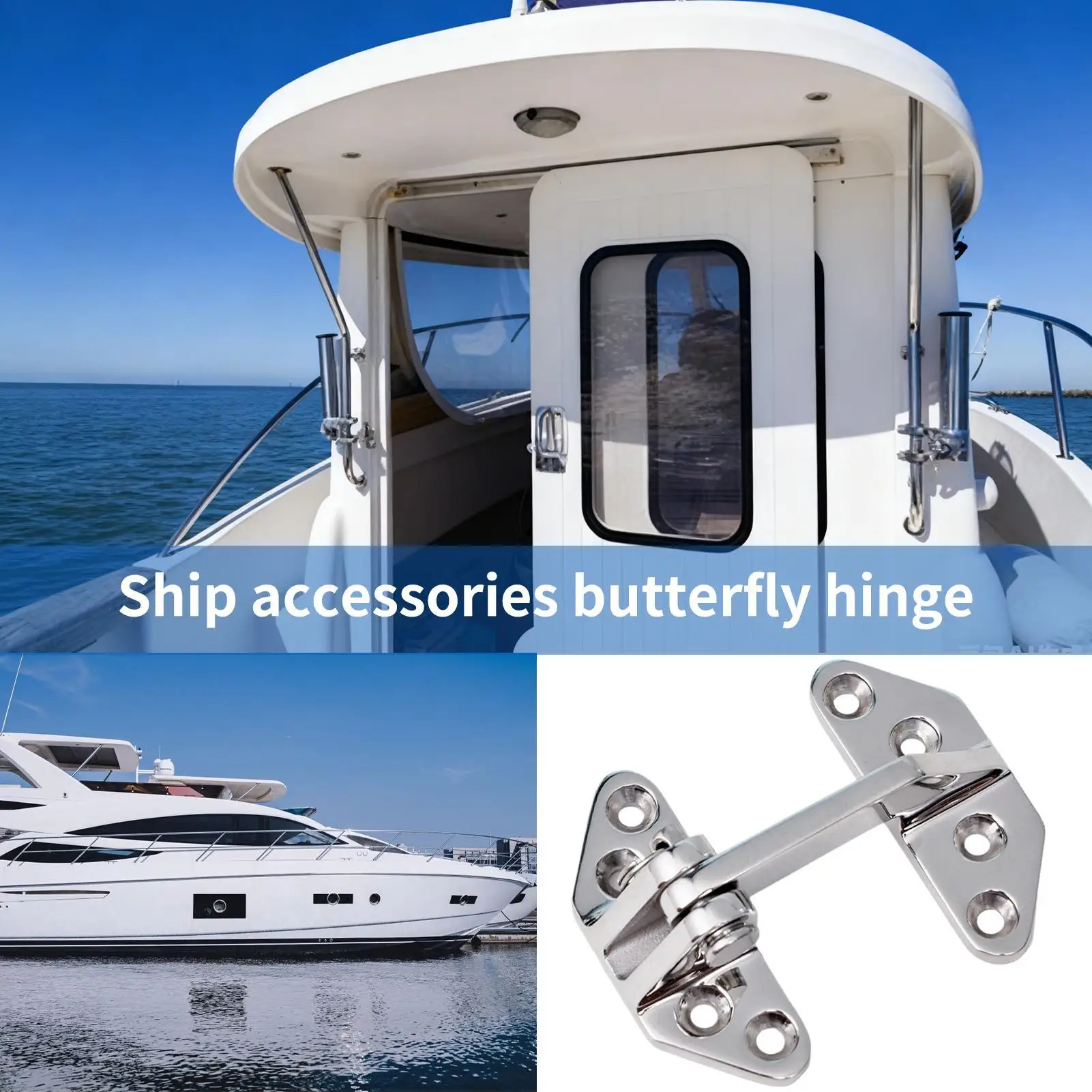Stainless Steel Door Hinges Marine-Grade Butterfly Design Support Heavy Duty Hinges for Cabinet Gate Furniture Boat Outdoor Shed