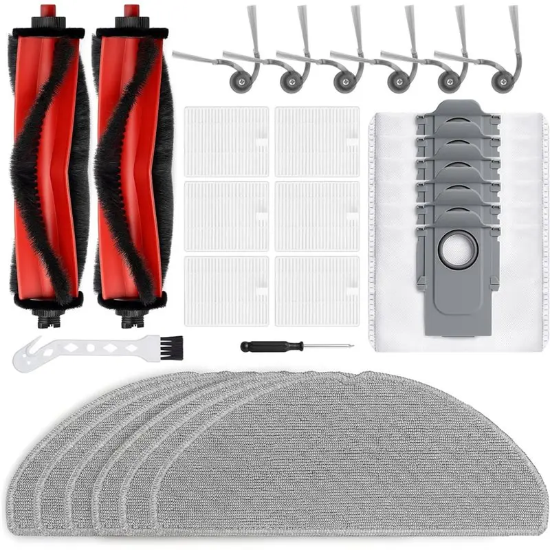 【offerta-annuale】kit-di-ricambi-per-robot-aspirapolvere-roborock-q7-m5-serie-q7-l5--spazzola-principale-filtro-panni-lavapavimenti-spazzole-laterali