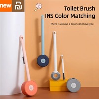 XIAOMI Youpin Silicone Toilet Brush Wall Mounted No Drilling Long Handle Quick Drying Holder Deep Cleaning Bathroom Accessories