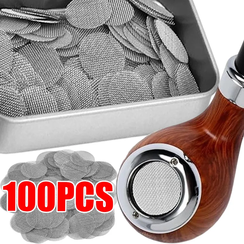 Stainless Steel Tobacco Pipe Filter Screens Smoking Pipe Filter Net Tobacco Pipes Smoking Strainer Mesh Replacement Accessories