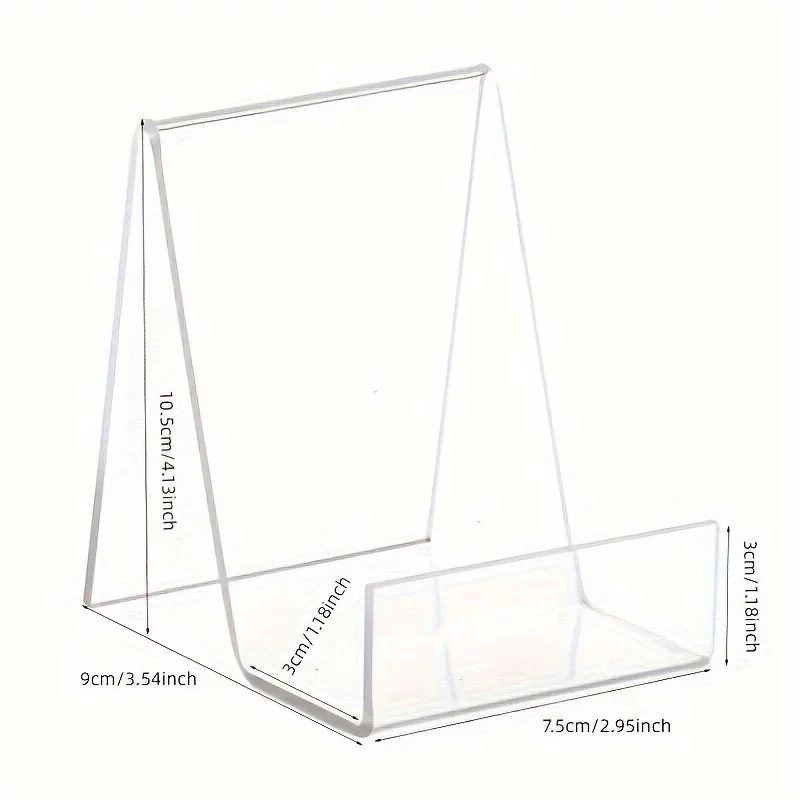 Clear Acrylic PVC Book Stand, Transparent Display Rack for Library, Mall, and Bookshelf - Durable and Sturdy 1pc Bookstand