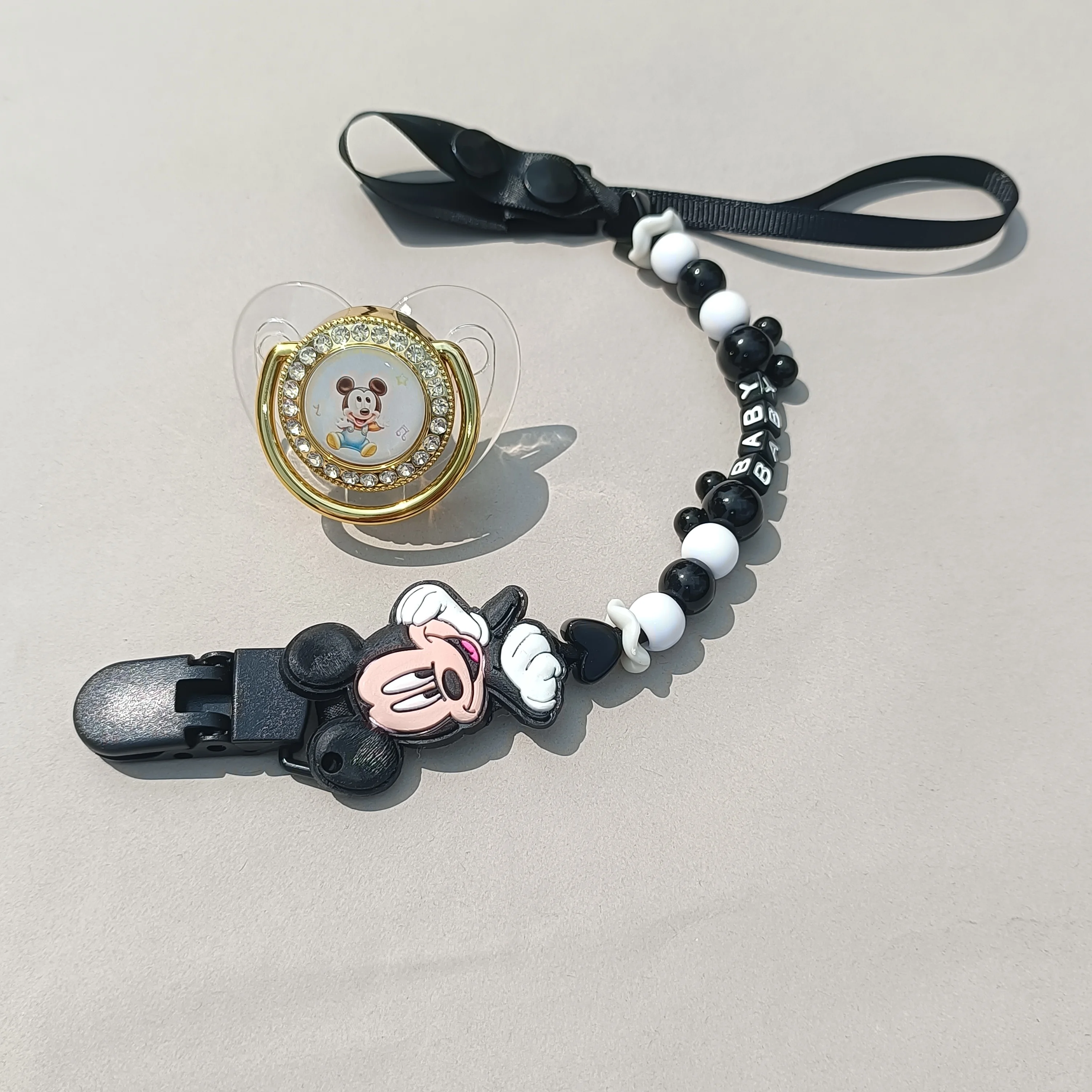 Perles de sucette personnalisées Disney, poupées pour les continents, souris de sucette, nouveau design